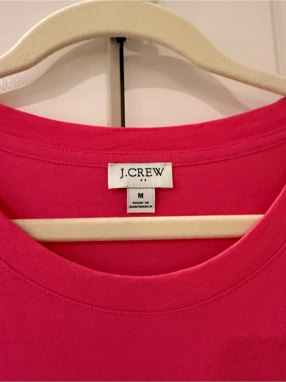 J. Crew Hot Pink Tiered Tee Dress